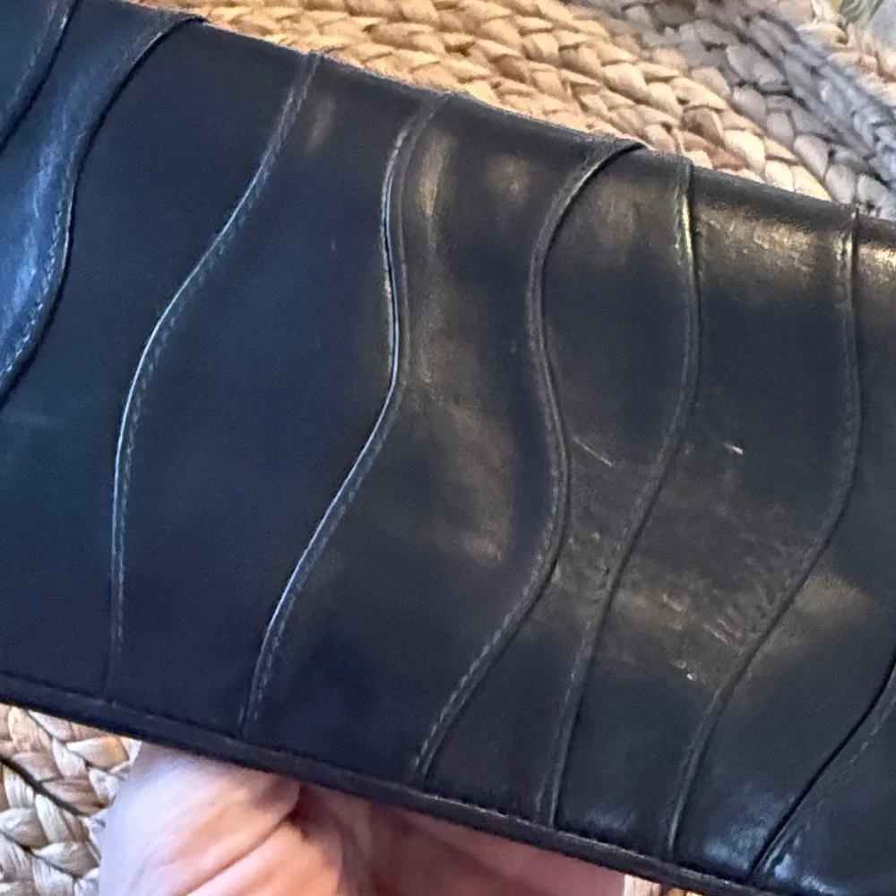 PRADA Tessuto Nappa Waves Ardesia Mordoré Continental Zip With Tassel Pull - Picture 11 of 12